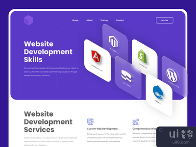 网站开发英雄头像(Website Development Hero Header)
