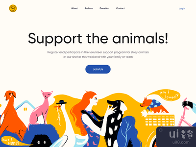 宠物之家 - 登陆页面(Pet's Home - Landing Page)