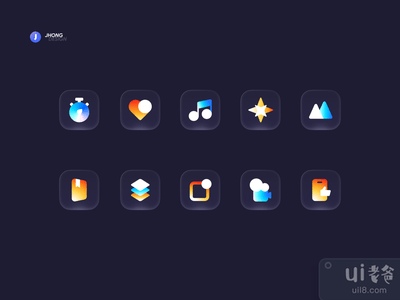 玻璃图标-2(Glass Icons-2)