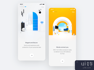 入职时的清洁视觉(Onboarding clean visual)