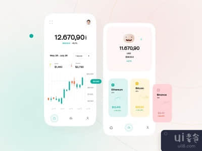 加密货币移动应用UX UI设计(Crypto Mobile App UX UI Design)