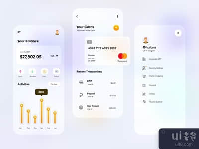 金融移动应用-UX/UI设计(Finance Mobile App-UX/UI Design)