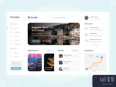 旅游预订仪表板(Travel booking dashboard)