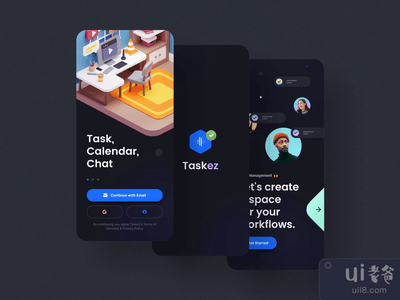 TaskEz:生产力应用iOS14 UI Kit - 03(TaskEz: Productivity App iOS14 UI Kit – 03)