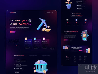 复古硬币登陆页(Retro Coin Landing Page)