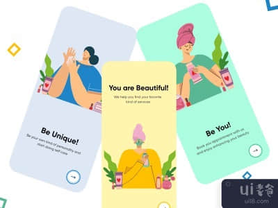 沙龙入职界面-UX/UI设计(Salon onboarding screen-UX/UI Design)