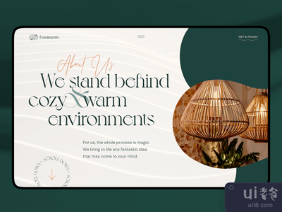 家具公司网站。关于页面(Furniture Company Website: About Page)