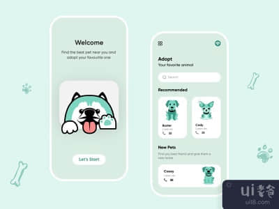 宠物移动应用程序-UX/UI设计(Pet Mobile App-UX/UI Design)