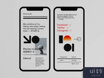 机构--字体设计应用概念(Agency - Typography App Concept)