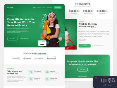 清洁服务着陆页(Cleaning Services Landing Page)