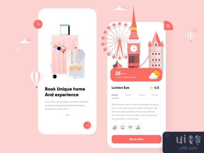 旅游移动应用UX UI设计(Travel Mobile App UX UI Design)