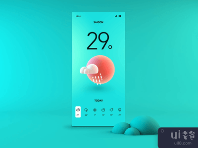 天气应用程序的视觉概念(Weather App Visual Concept)