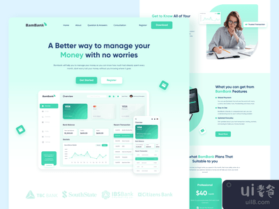 BamBank - 数字银行登陆页面(BamBank - Digital Bank Landing Page)