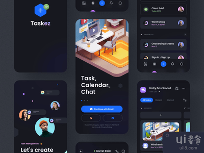 TaskEz:生产力应用iOS14 UI Kit(TaskEz: Productivity App iOS14 UI Kit)