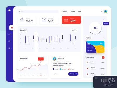 响应式仪表板动画设计(Responsive Dashboard animation design)