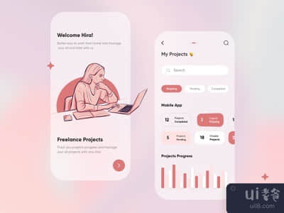 项目管理 移动应用-UX/UI设计(Project Managment Mobile App-UX/UI Design)
