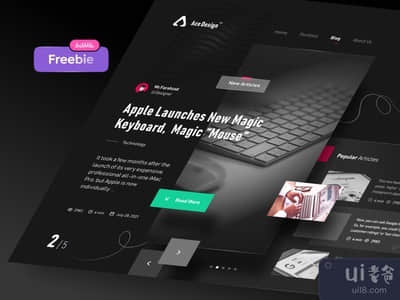 AceDesign博客页面--黑暗版(AceDesign Blog Page - Dark Version ?)