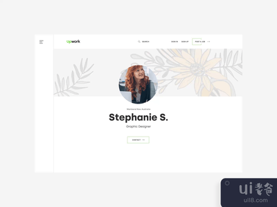 Upwork - 新设计。简介页(Upwork — new design. Profile page)