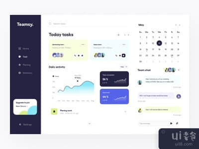 Teamsy的仪表盘设计(The Teamsy dashboard design)