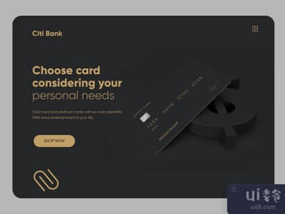 卡银行登陆页设计(Card Bank Landing Page Design)