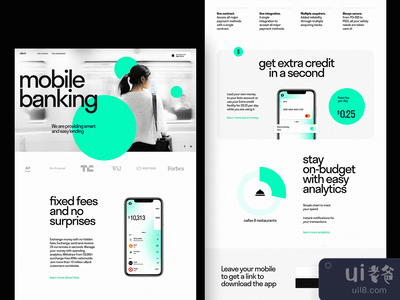 手机银行登陆页面(Mobile Banking Landing Page)