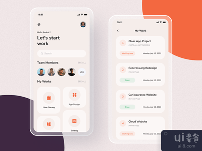 项目管理应用程序 Ui设计(Project Management App Ui Design)