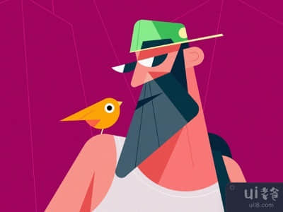 用Adobe Illustrator设计的干净的矢量字符插图(Clean Vector Character Design Illustration in Adobe Illustrator)