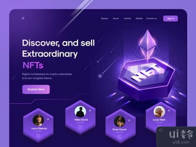 NFT登陆页设计(NFT Landing Page Design)