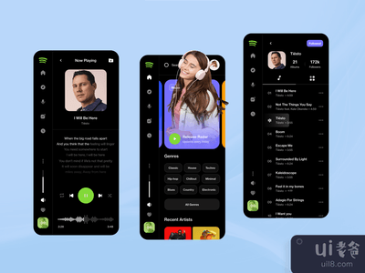 焦点网应用重新设计(Spotify App Redesign)
