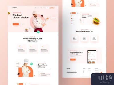 食品配送着陆页(Food Delivery Landing Page)