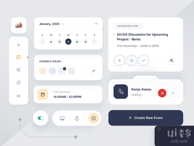 日历应用程序组件(Calendar App Components)