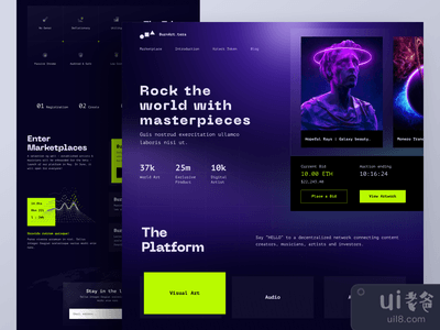 BurnArt.tera - NFT市场网站(BurnArt.tera - NFT Marketplace Website)