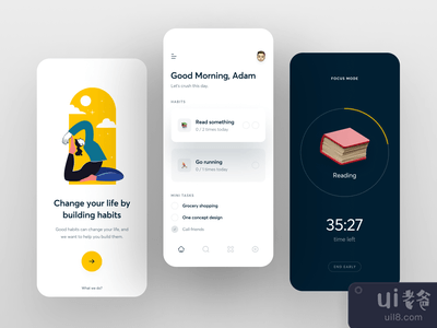 习惯应用程序的用户界面(Habits App UI)