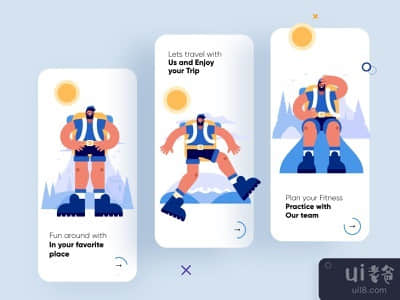 健身房入职UI设计(Fitness Onboarding UI Design)