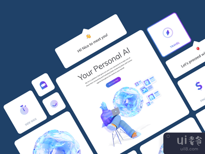 我的人工智能--人工智能助手的UI/UX设计(My AI - UI/UX Design for AI assistant)