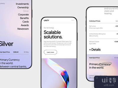 UNITY银行适应性网站概念(UNITY Bank Adaptive Website Concept)