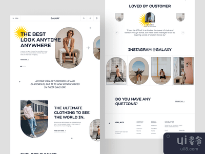 精品店登陆页面设计(Boutique Store Landing Page Design)