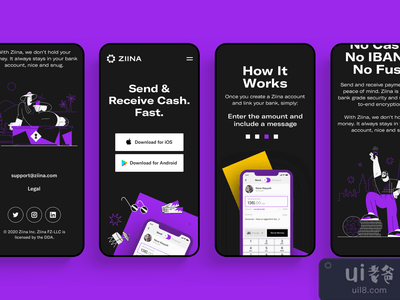 Ziina - 登陆页(Ziina - Landing Page)