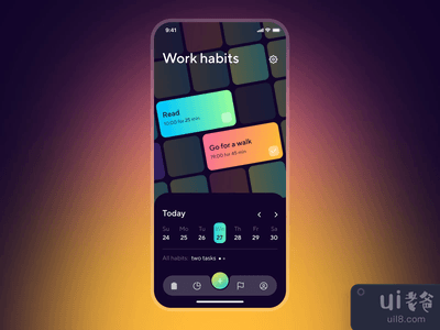 习惯养成者应用程序的互动(Habit Builder App Interactions)