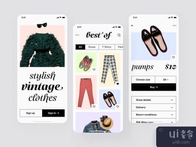 古董店移动应用(Vintage store mobile app)