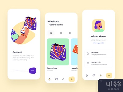 iGiveback UI设计概念(iGiveback UI design concept)