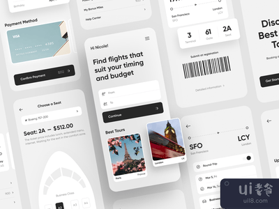 机票应用概念(Air Ticket App Concept)