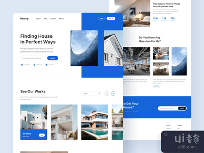 Homy - 家庭机构登陆页(Homy - Home Agency Landing Page)