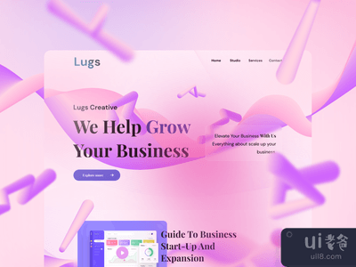Lugs - 创意机构登陆页面(Lugs - Creative Agency Landing Page)