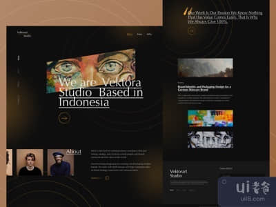 Vektoart工作室登陆页面(Vektoart Studio Landing Page)