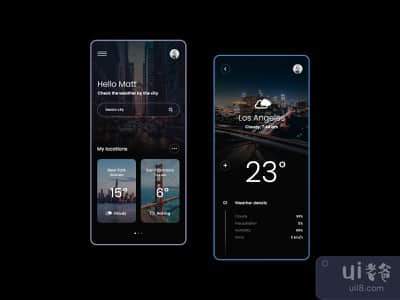 #22 天气预报应用程序 - MobileApp概念(#22 Weather Forecast App - MobileApp Concept)