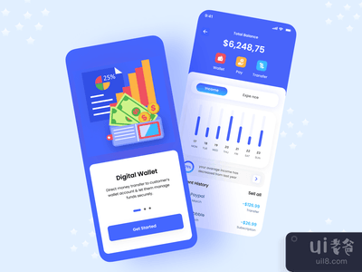 数字钱包UI应用程序(Digital Wallet UI App)