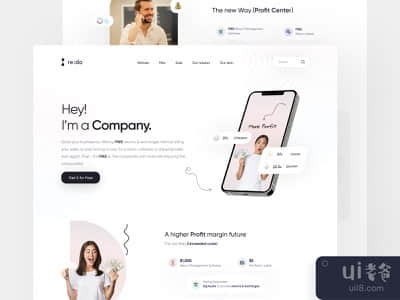 着陆页--极简风格(Landing Page - Minimal Style)