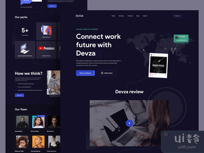 Devza登陆页(Devza Landing Page)