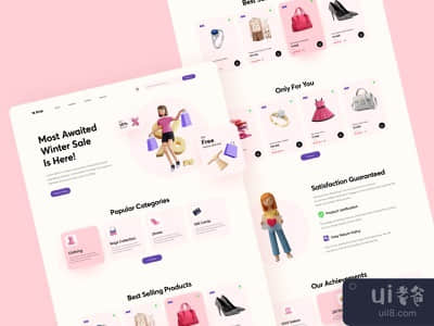 电子商务着陆页或Web Ui(E-commerce Landing Page or Web Ui)